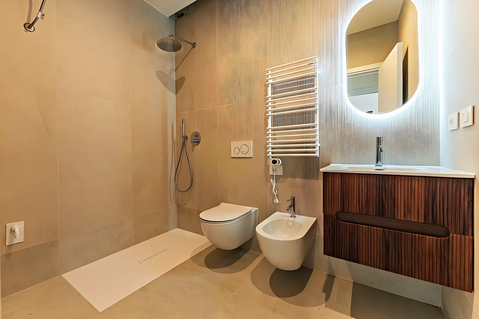 Bathroom in Málaga under construction during a bath-to-shower conversion